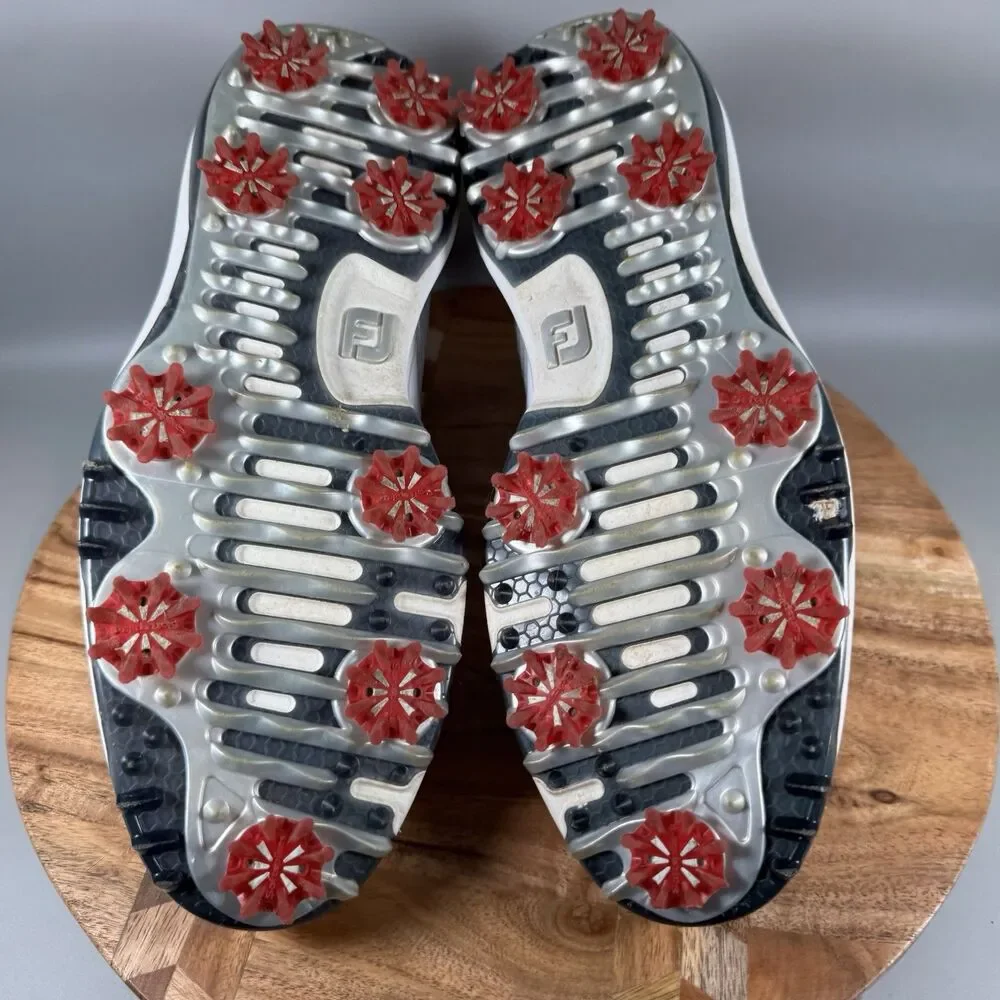 FootJoy FJ Fury Spiked‎ Golf Shoes Men's Size 8.5 M White Red 51100